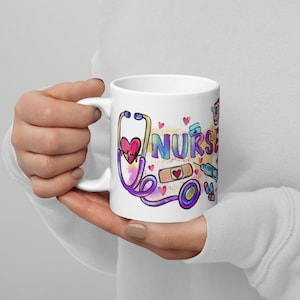 Nurse Mug: Glossy White Ceramic Coffee Mug, Nursing Gift