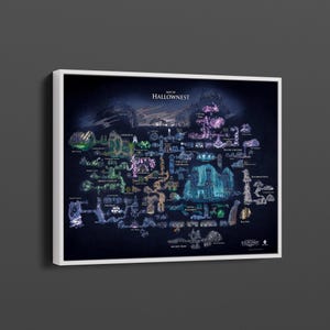 Lienzo con mapa de Hollow Knight, póster de arte de pared de Hallownest, impresión en lienzo enrollado, póster de juego de regalo, lienzo de Hollow Knight