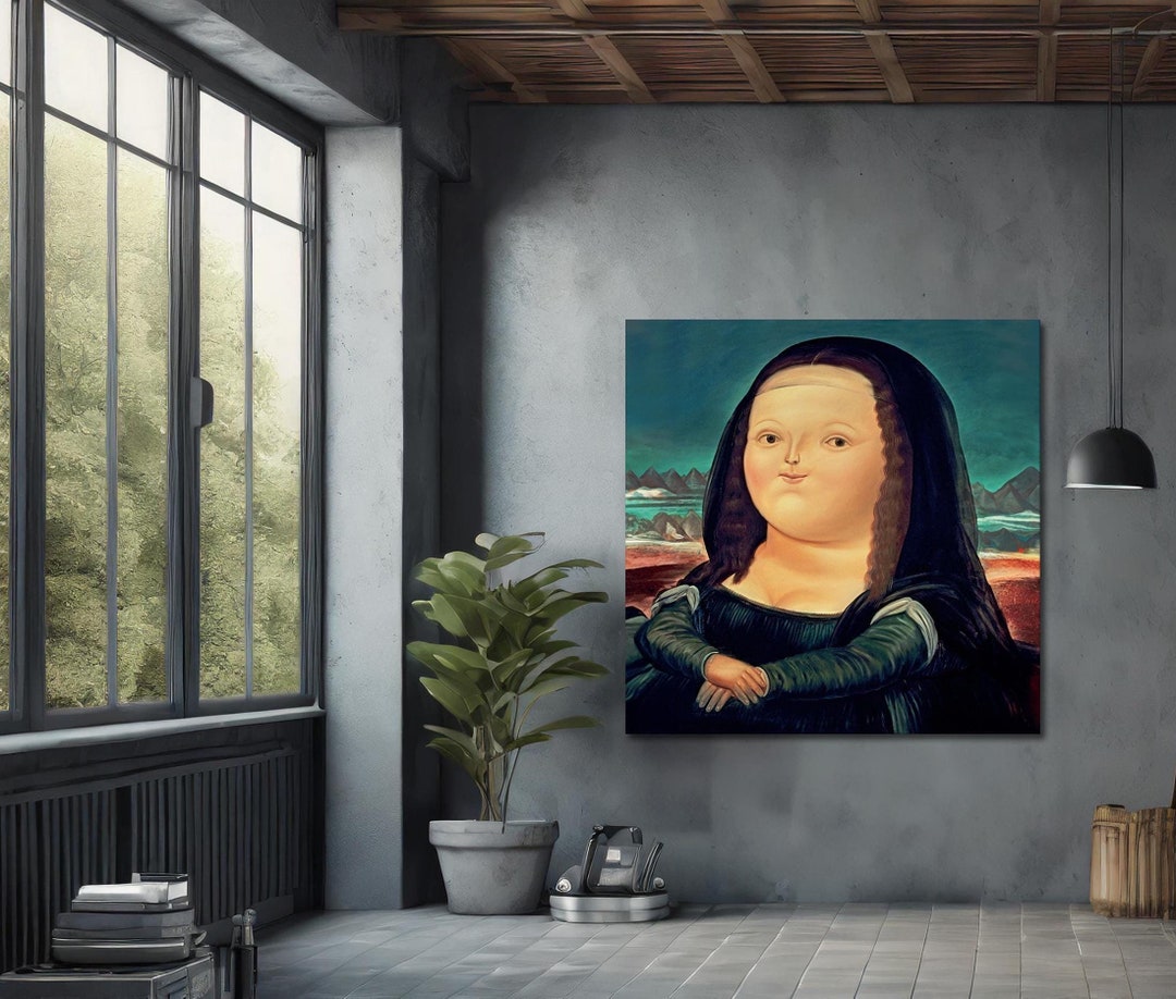 Fernando Botero Mona Lisa Poster Fernando Botero Print moderne kunst aan de muur Fernando Botero Canvas schilderij voor thuis Wall Decor foto 40x60cm geen lijst : Fernando Botero