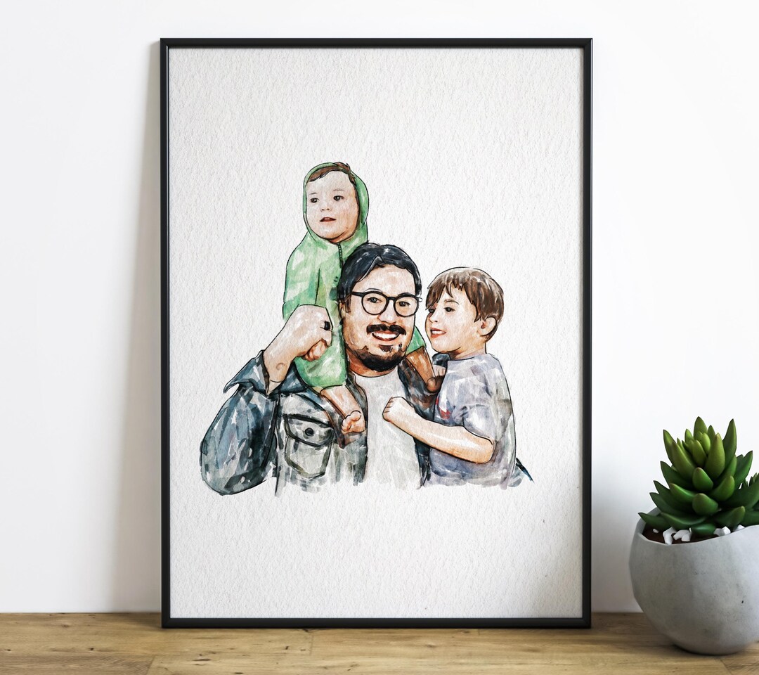 Custom Family Portrait: Christmas Gift From Photos for Parents, Gift ...