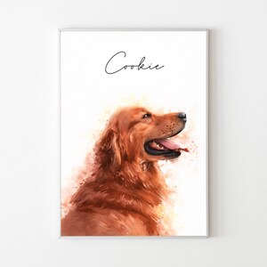 Custom Pet Portrait From Photo, Pet Owner Gift, Dog Photo To Painting Gift For Pet Lovers, Memorial Pet Portrait Gift For Dog Person Gift