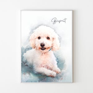 Custom Pet Portrait From Photo, Dog Person Gift, Pet Painting From Photo Gift For Pet Lovers, Pet Remembrance Drawing For Dog Lovers Gift