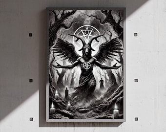 Poster Digital de Baphomet  – Arte Digital Mística e Ocultista