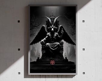 Poster Digital de Baphomet  – Arte Digital Mística e Ocultista
