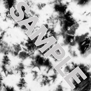 May include: Black and white tie-dye pattern with a swirling design. The pattern is abstract and resembles clouds.