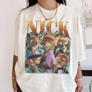 Disneyland Zootopia Nick Wilde Bootleg Comfort Colors Shirt, Judy Hopps And Nick Wilde Shirt, Zootopia Movie Shirt, Disneyland Family Trip image 3