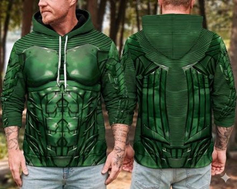 Sudadera con capucha estampada en 3D del Duende Verde, sudadera de cosplay del Duende Verde de Spider-Man, cosplay de Halloween, sudadera con capucha para disfraz de Halloween imagen 1