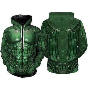 Green Goblin 3D Full Over Print Hoodie, Spider Man Green Goblin Cosplay Sweatshirt, Halloween Cosplay, Halloween Costume Sweatshirt Hoodie image 2