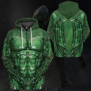 Green Goblin 3D Full Over Print Hoodie, Spider Man Green Goblin Cosplay Sweatshirt, Halloween Cosplay, Halloween Costume Sweatshirt Hoodie image 4