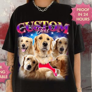 Custom Pet Bootleg Shirt, Personalized Pet Photo Shirt With Name, Comfort Colors Custom Dog Mom Shirt, Custom Cat Shirt, Make Your Own Shirt