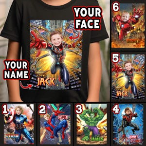 Personalized Super Hero Face Png, Super Hero Photo Png, Personalized Dad Shirt, Custom Photo Png, Superhero Photo Portrait, Custom Portrait