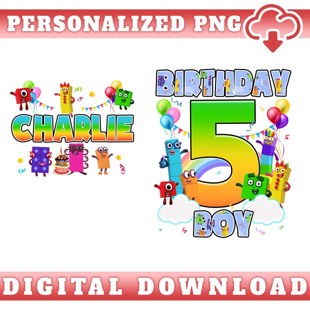Custom Numberblocks Birthday Boy Girl Png File, Personalized ...