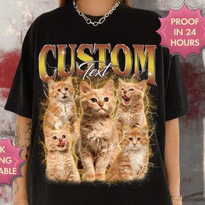 Custom Pet Bootleg Shirt, Personalized Pet Photo Shirt With Name, Comfort Colors Custom Dog Mom Shirt, Custom Cat Shirt, Make Your Own Shirt