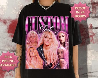 Personalizza la tua maglietta Bootleg, maglietta Bootleg con foto, maglietta con foto della tua ragazza, maglietta Bootleg Rap personalizzata Comfort Colors, maglietta Bootleg per compleanno