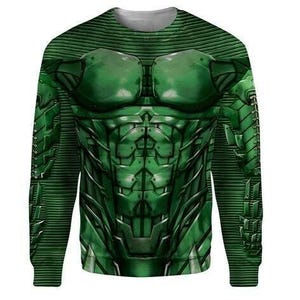 Green Goblin 3D Full Over Print Hoodie, Spider Man Green Goblin Cosplay Sweatshirt, Halloween Cosplay, Halloween Costume Sweatshirt Hoodie image 3
