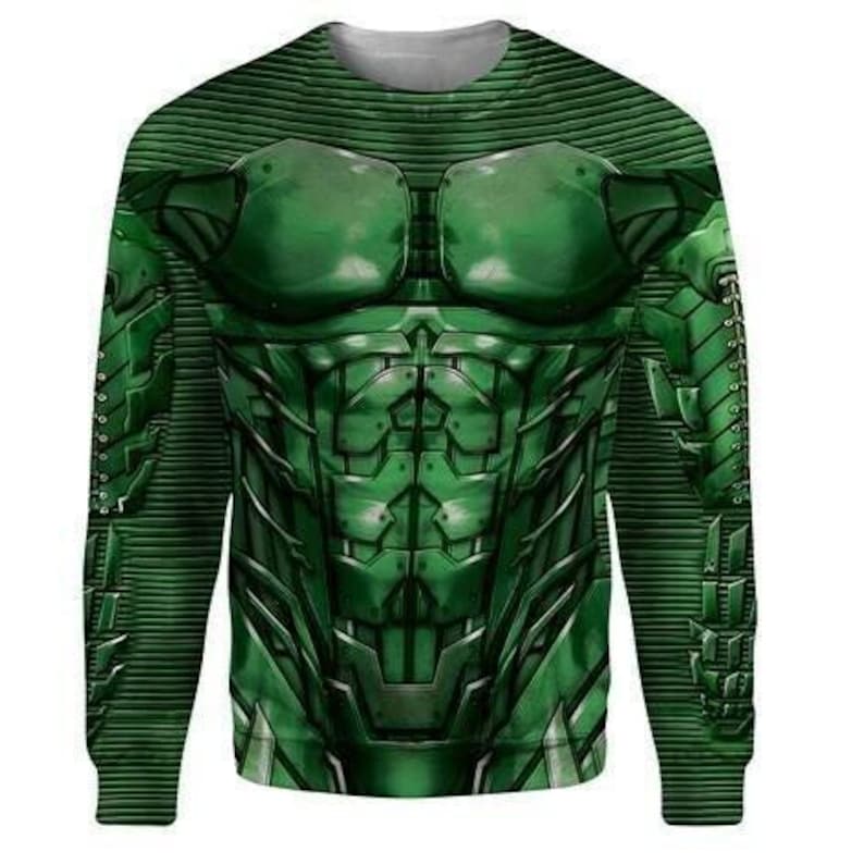 Green Goblin 3D Full Over Print Hoodie, Spider Man Green Goblin Cosplay Sweatshirt, Halloween Cosplay, Halloween Costume Sweatshirt Hoodie image 3