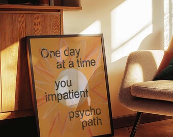 Whimsical Typographic Poster | Modern Sun Art Print | Motivational Wall Decor | Framed Canvas for Office or Bedroom