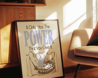 Empowerment Quote Poster | Inspirational Illustrated Wall Art | Framed Print | Motivational Decor for Home Office Bedroom