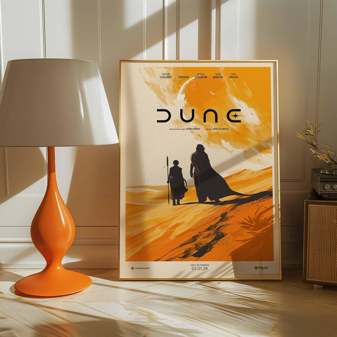 Dune Movie Poster | Sci-fi Film Wall Art | Frank Herbert Desert Art ...
