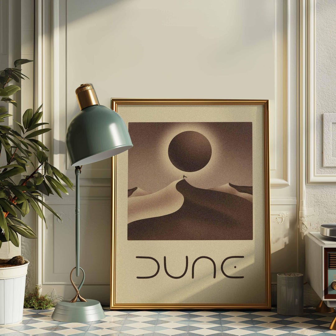 Dune Movie Poster | Minimalist Sci-fi Wall Art | Arrakis Desert Print ...