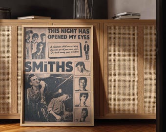 The Smiths Vintage Music Poster | Indie Band Wall Art Print | Retro Home Decor | Framed Canvas Decor