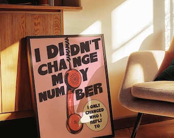 Retro Pop Art Phone Poster | Quirky Wall Art Print | Vintage Humor Decor | Framed Canvas for Office Bedroom Dorm | Unique Gift Idea