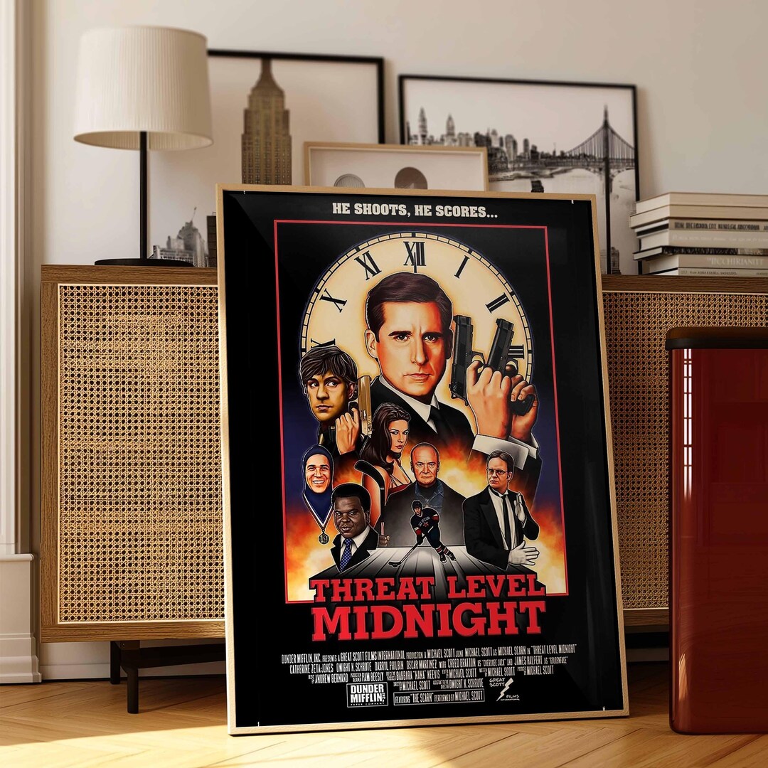 Comedy Alert Level Threat Level Midnight Art Print | the Office Tribute Poster | Retro TV ...