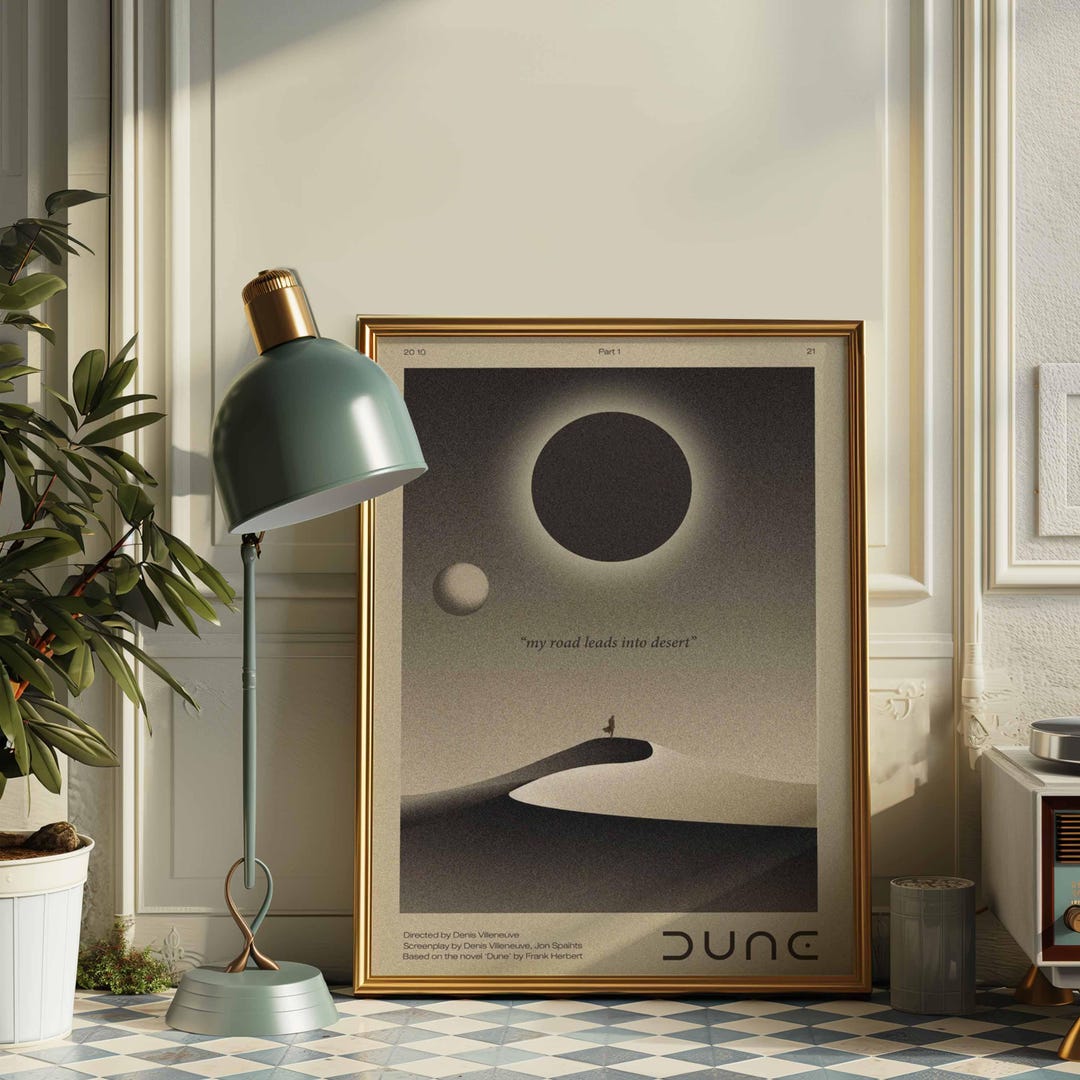 Dune Movie Poster | Minimalist Sci-fi Wall Art | Denis Villeneuve Film ...
