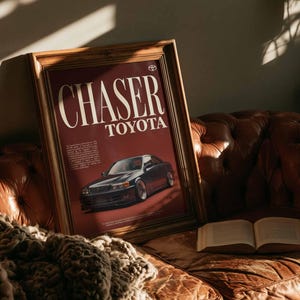 BMW M50 Poster | Vintage JDM Auto Wandkunst | gerahmter Leinwanddruck | Drift Garage Wanddekor | Retro Kunstdruck