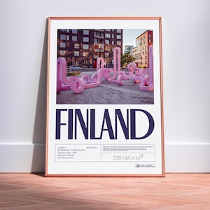 Finland Print | Helsinki Travel Poster - Finland | Real photo poster, Finland wall art