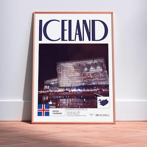 Stampa Islanda / Arte murale di viaggio - Islanda / Poster con foto reali, stampa Reykjavík, regalo di viaggio in Islanda