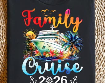 Family Cruise PNG: Tropical Vacation Shirt Design (Digital Download)