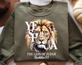 Jeshua, Löwe von Jejuda, christliches T-Shirt Design (digitaler Download)