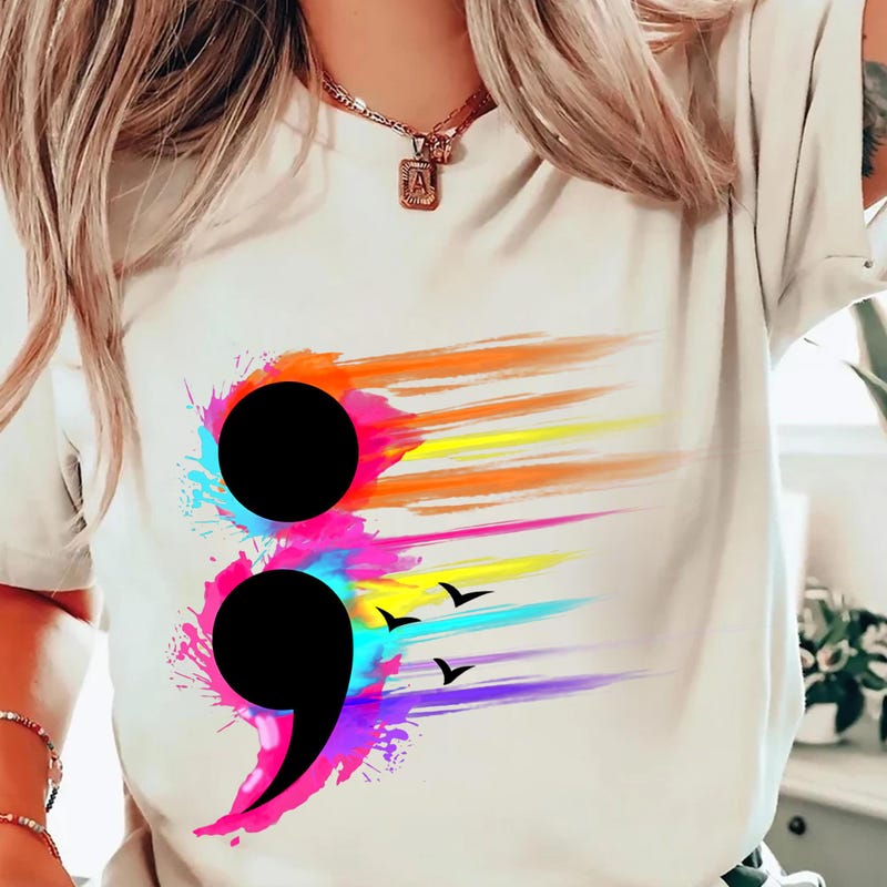 Semicolon Wall Art - Etsy