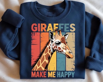 Retro Giraffe PNG – Funny Animal Lover Clipart (Digital Download)