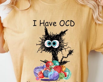 Funny Crochet PNG Design | &#39;I Have OCD&#39; Obsessive Crochet Disorder Digital Download | Crafting & DIY Printable for Yarn Lovers