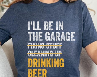 Funny Garage Beer Clipart: Auto Mechanic PNG Design (Digital Download)