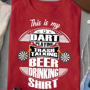 Dart Playing Trash Talking Beer Drinking PNG - Funny Darts Sublimation Design - Beer Lover Bar Game Digital Download - Dart Player Design