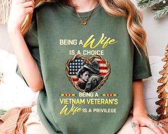 Vietnam Veteran Wife PNG, Patriotic Military Spouse, Sublimation File (Digital Download)
