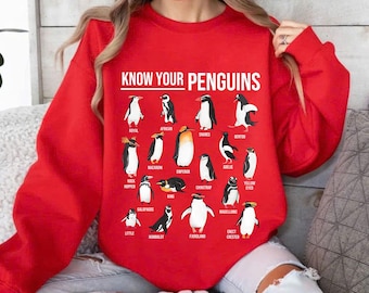 Pinguin-Spezies-Karte Png - Lustige pädagogisch wertvolle Illustration (digitaler Download)