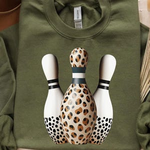 Leopard Print Bowling Pins PNG - Stylish Digital Download for DIY T-Shirts, Sublimation, and Gifts for Bowling Lovers