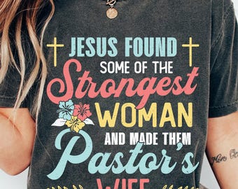 Pastor's Wife PNG: Inspirational Christian T-Shirt Design (Digital Download)