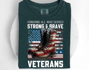 Honoring Veterans PNG, Patriotic Boots Design (Digital Download)