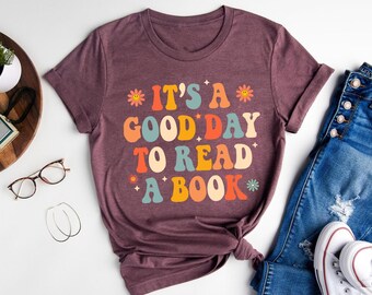 Retro Reading PNG: Groovy Book Lover Clipart (Digital Download