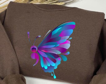 Semicolon Butterfly PNG: Gradient Mental Health Design (Digital Download)