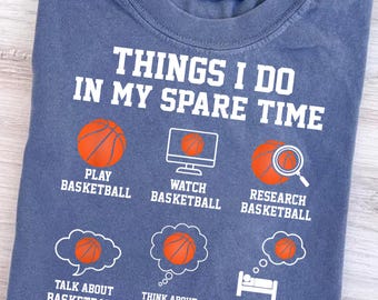 Funny Basketball Lover PNG Clipart: Spare Time Sublimation (Digital Download)