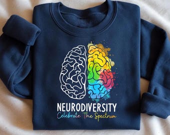 Neurodiversity Brain PNG | Spectrum Pride T-Shirt Design (Digital Download)