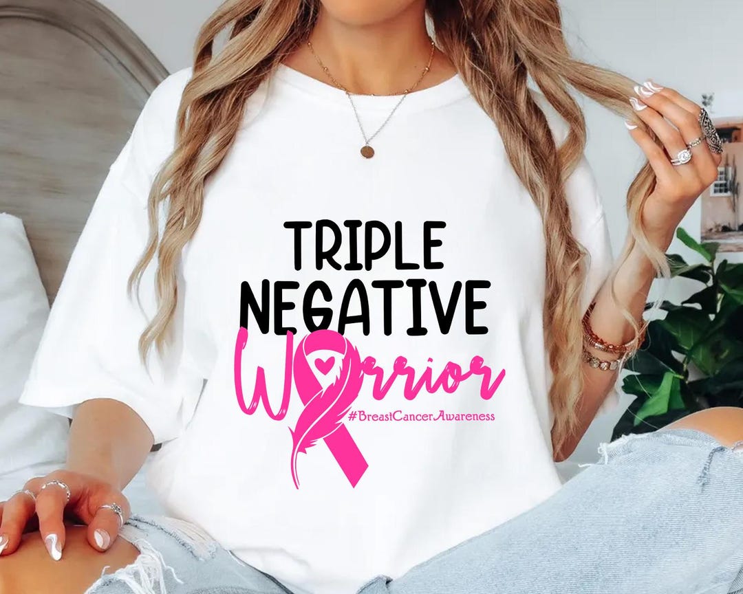 Negativity Ribbon Triple Negative Warrior PNG | Breast Cancer Awareness Digital Download ...