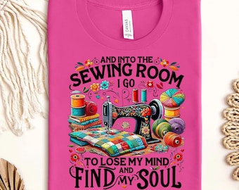 And Into the Sewing Room I Go PNG - Vintage Sewing Lover Digital Design
