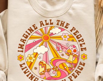 Hippie PNG Design: Retro 70s Peace Clipart (Digital Download)